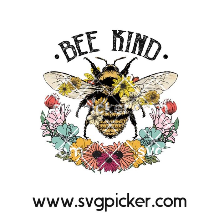 Bee Kind Wild Flower Sublimation